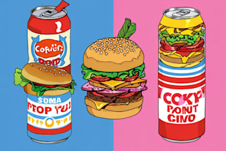 design food pop art of your food pop art