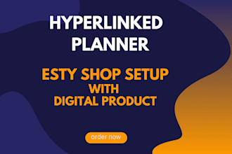 hyperlinked planner design etsy digital planner etsy digital hyperlinked planner