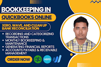 do bookkeeping in quickbooks online xero wave and clean up bank reconcili