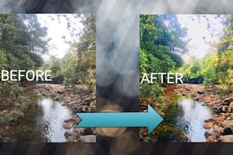creative photo editing , color correction and fixing