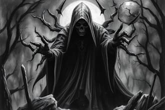 draw detailed dark art illustration with our special style