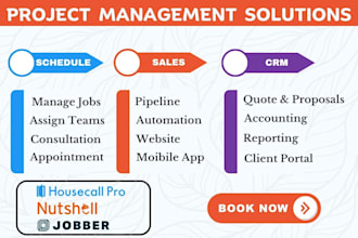 basecamp wrike housecall pro n8n zapier automation jobber jobtread nutshell crm