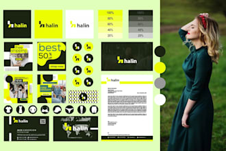 design luxury logo, social media kit and complete branding kit