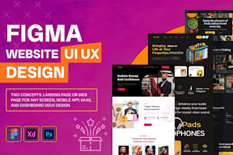 professional figma UI UX design for websites, mobile apps, and prototypes