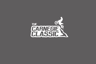 create clean modern classic motorcycle race logo