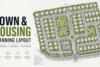 design town planning, housing layout and residential site plans