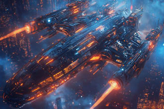 unique a spaceship sci fi illustration for you