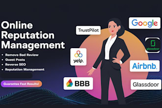 build positive online reputation management, reverse SEO for brands or names