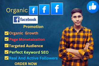 do organic facebook page promotion and real audience