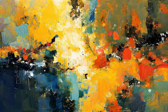 create printable digital oil painting abstract wall art