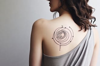 create minimalist line art tattoo with my style