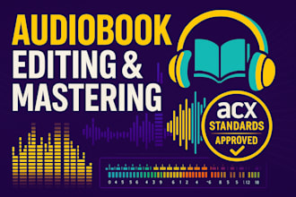 edit and master audiobook to meet acx standards for audible