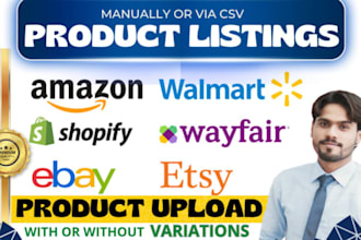amazon, ebay, shopify, etsy product listing and product hunting