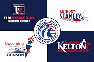 do a unique creative professional political campaign party logo design
