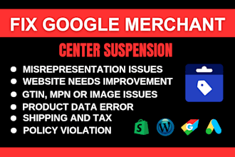 fix google merchant center suspension