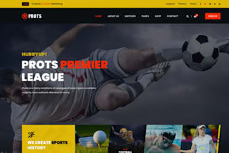 build a dynamic football website sport website gaming website using crocoblock