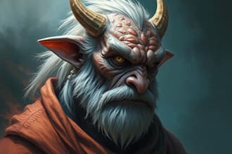 paint a realistic or fantasy or cyber portrait