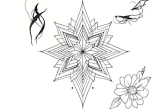 make quick geometric unique tattoo design for you