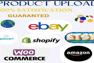 draft  or list product on ebay, etsy, shopify, amazon, whatnot, noon, vinted