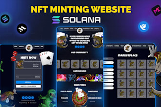 create nft minting website solana nft mint website, token, nft staking