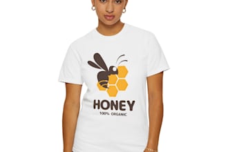 design premium honey bee logo t shirt for your clothing line