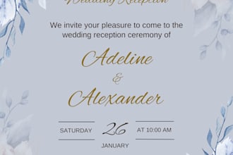 design wedding and invitation card