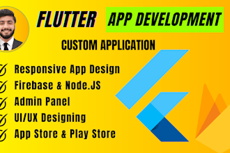 be your flutter app developer for android, ios and web app using firebase