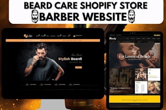 design beard wash shopify store oil beard store beard care barbar website