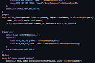 develop high performance backend apis using python or golang