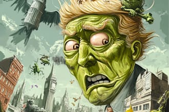 draw your awesome political cartoon art