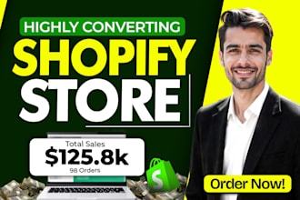 build, design, create shopify store, shopify website, shopify dropshipping store