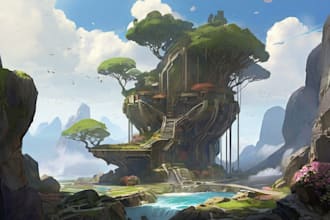 draw awesome environment concept art