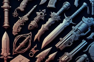 do design your special weapon for any kind of project