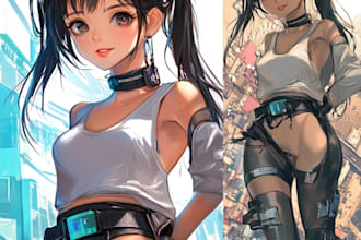 do sfw or nsfw pfp, fanart, oc, vtuber, portrait avatar in anime manga style