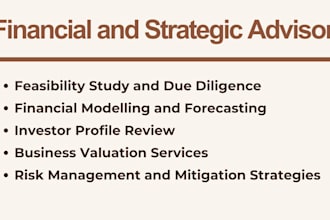 provide financial forecasting, financial modelling and due diligence services