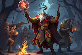 draw your dnd character or party art
