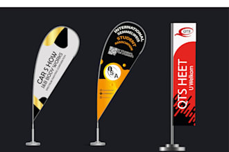design tera drop flag for your businesss