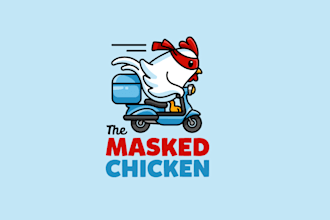 design restaurant serves crispy fried chicken logo