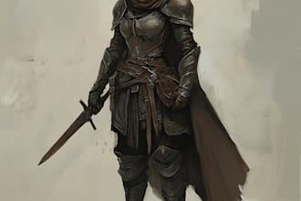 make a dnd character art and dnd art