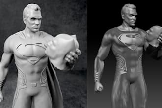 3d articulated model articulated action figure articulated figuring for printing