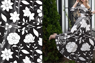 create unique seamless patterns for fabric and  textile