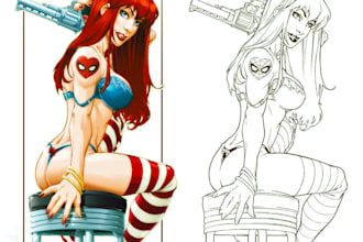 draw nsfw or manga art pin up girl fanarts and oc art