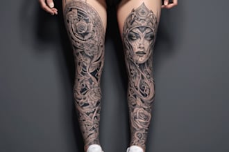 create a tattoo design for leg sleeve