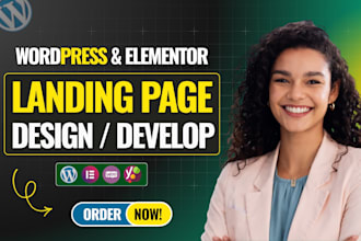 build wordpress landing page design, one page website, or sales funnel page