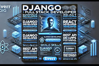 develop django full stack web apps with react rest apis and postgresql