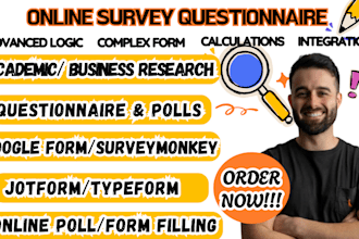 collect real responses to complete online survey questionnaire or polls