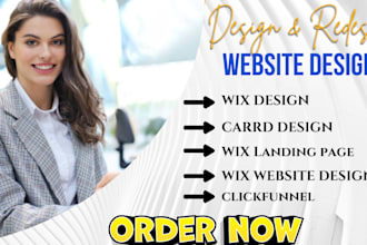 design or redesign wix website wix landing page carrd design, wix online store