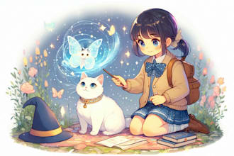 illustrate children story book illustration, children story book