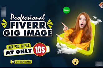 design catchy fiverr gig image, thumbnail or cover pictures in hours