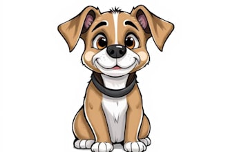 draw dog or any pet to cartoon portrait
